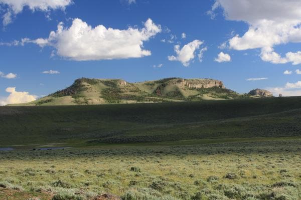Historic handcart trail through Wyoming landscape